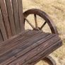 Comfortable Fir Logs Love Chair with Wheel-Shaped Armrests, Outdoor Wooden (FREE POSTAGE) Image 5