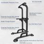 Pull Up & Dip Station Dip Stand Power Tower, Adjustable Height Home Strength Training Fitness Workout Station, With tension rope Image 8