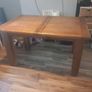 Dining drop leave solid oak tabel Image 2