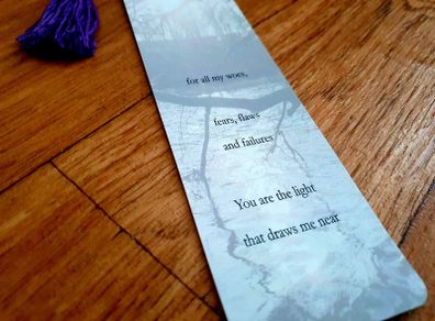 Handmade Bookmark with Original Poem & Tassel