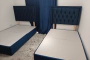 Single beds available in beautiful headboard style with mattress