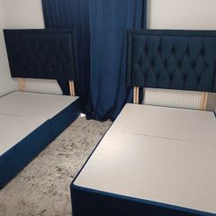 Single beds available in beautiful headboard style with mattress