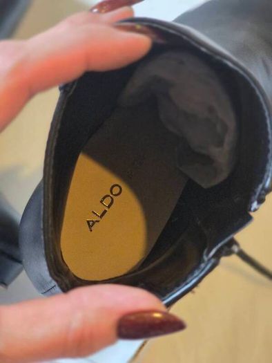 ALDO Overgamer Black Heeled Boots size 5