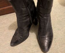 Black boots need polish