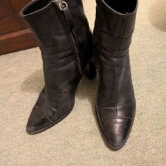 Black boots need polish