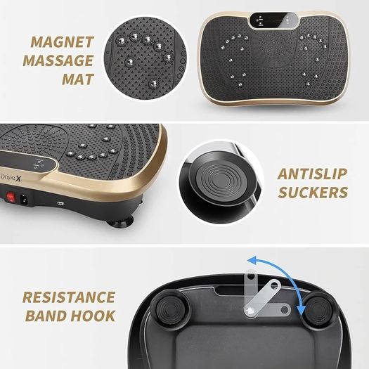 Vibration Plate Exercise Machine, Whole Body Workout Fitness Vibration Plate, Vibration Power Plate with Resistance Bands,Slim Vibration Platform for Home Training & Shaping,99 Levels
