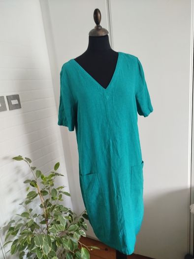 M&S linen dress as new size 12-14