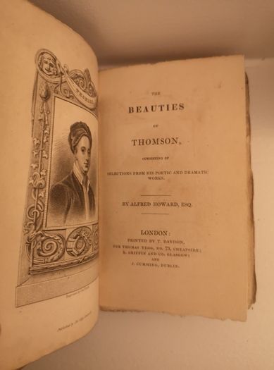 Rare-The Beauties of Literature Vol 4, 9 & 15. The Beauties of Thomson, Beattie and Paley.  Alfred Howard  Publication circa 1833