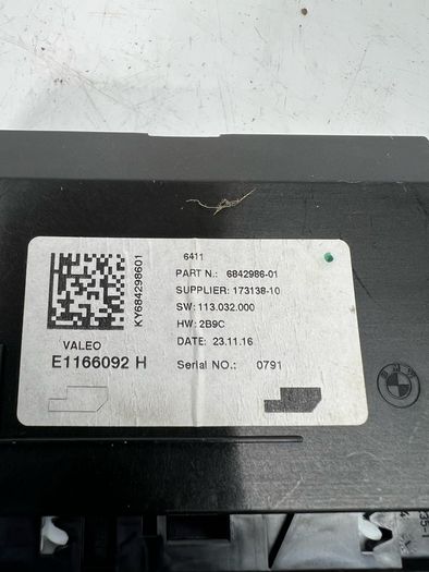 BMW 4 Series 2016 F36 F34  A/C Air Conditioning Control Module ECU 6842986 a2l4b45s