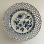 KPM Berlin. Antique Blue & White Reticulated Porcelain Plate. Royal Porcelain Manufactory Image 4