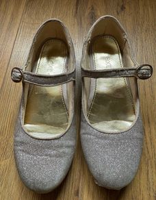 Next Girls Gold Glitter Shoes