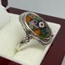 Silver Stunning Vintage 925 Silver & Murano Millefiori Glass Ring Image 10