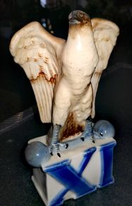 Antique Royal Dux eagle statue