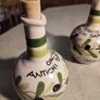 2 AT  15.00  Euro EACH Vintage Benegiamo Handmade Italian Ceramic Olive Oil Terracotta Bottle With Cork Image 4