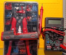 Cable Crimper, Multimeter, Cable Stripper
