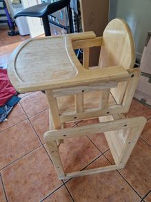 Wooden Baby High Chair