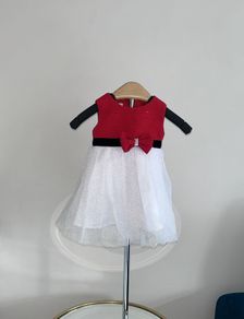 Baby Girls Red & White Tutu Dress from Blueberi Boulevard