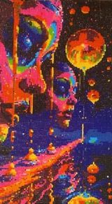 Hand crafted gem art picture