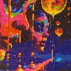 Hand crafted gem art picture