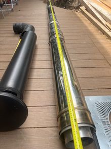 Flue pipe twin wall for wood stove / sauna stove