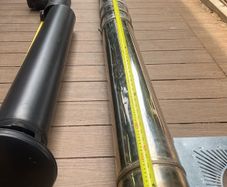 Flue pipe twin wall for wood stove / sauna stove