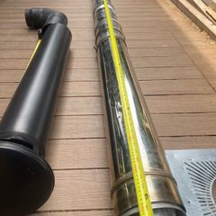 Flue pipe twin wall for wood stove / sauna stove