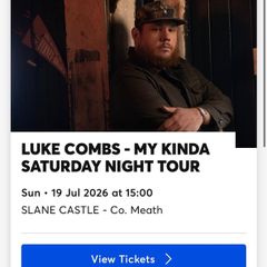 Luke combs tickets x3