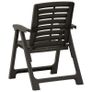 Garden Chairs 4 pcs Plastic Anthracite Image 5