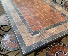Mosaic garden table set 6 seater