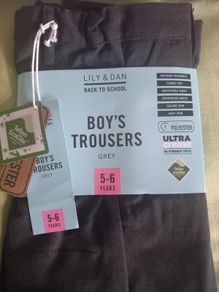 Boys Grey School Trousers