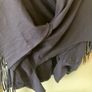 Blue Shawl with Fringe Image 2
