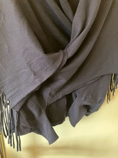 Blue Shawl with Fringe