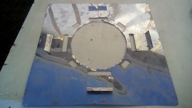 Mi-flue finishing plate, stainless steal, second hand