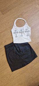 Mini Skirt + Rhinestone Top - 8