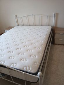 Fleur cream metal bedrame & new matress