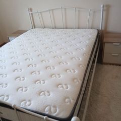 Fleur cream metal bedrame & new matress