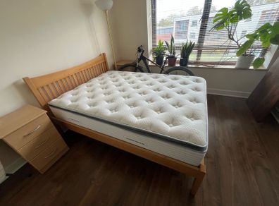 Double bed frame with mattress