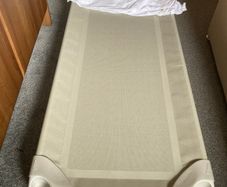 2x wesco stackable bed + bedsheet