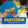 Vintage 1960s Belgian Babycham Advertising Showcard Image 2