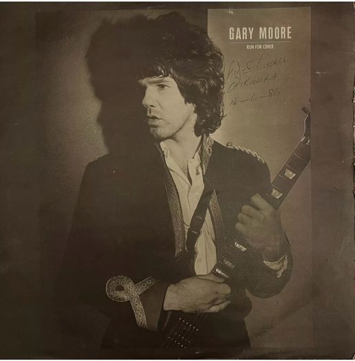 Gary Moore Run For Cover South Africa Release in good condition with writing on front and back side of label and front of sleeve as seen in pictures vinyl record