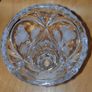 Vintage elegant Crystal footed vase with etched floral pattern H 15,5 cm Image 4