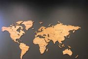 World Classic Wooden Map Wall Decoration