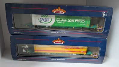 Bachmann branchline intermodal wagons with containers X4