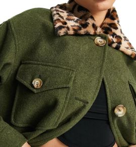 Helene Berman Wool Blend Shacket