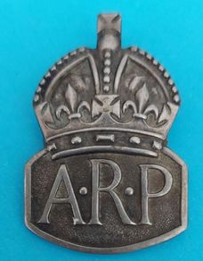 A.R.P. Gents Badge Hallmarked for 1938