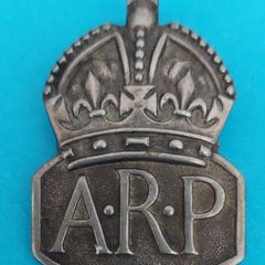 A.R.P. Gents Badge Hallmarked for 1938