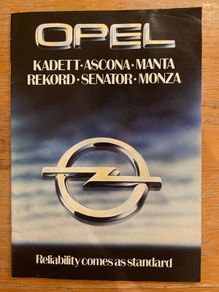 Original Irish OPEL Sales Catalogue