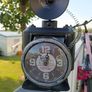 Antique Style Black Iron Photo Camera Mantel Clock | Chateau Bordeaux Face Image 3