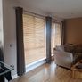 Curtains, 2 pairs 90 x 90. 1 pair 60 x 90. All with silver  chrome rails and brackets Image 2