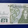 Set of 5 In Sequence Ireland 1 Pound 1989  (HAK) Banknote's Image 3